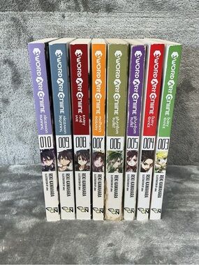 Sword Art Online Light Novel Set of 8 Volumes 3-10 English Reki Kawahara